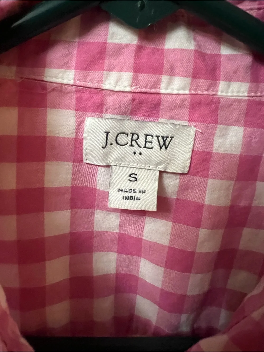 J. Crew lightweight gingham